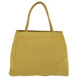 Prada-PRADA Tote Bag Nylon Yellow Auth 57760-Yellow