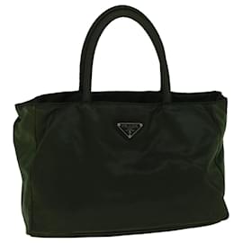 Prada-PRADA Hand Bag Nylon Green Auth cl802-Green