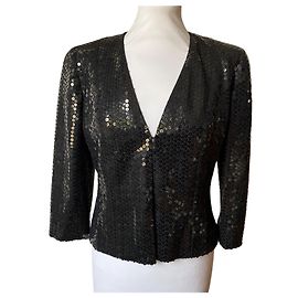 Chanel black sequin blazer Black