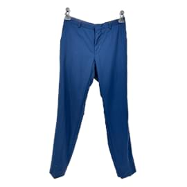 Prada-PRADA Pantalones T.ÉL 48 Lana-Azul