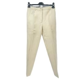 Autre Marque-SCHIAPARELLI Pantalon T.fr 38 Wool-Blanc