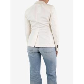 Loro Piana-Cream linen-blend blazer - size UK 10-Cream