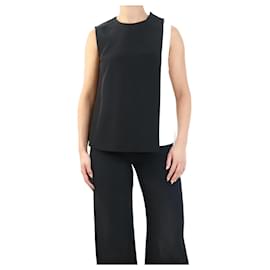 Fendi-Black and white sleeveless two-tone top - size UK 10-Black