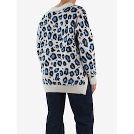 Dorothée Schumacher-Grey mohair-blend leopard pattern cardigan - size UK 8-Grey