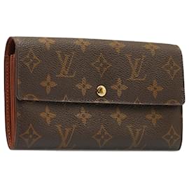 Louis Vuitton-Louis Vuitton Brown Monogram Porte Monnaie Billets-Marron