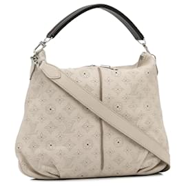 Louis Vuitton-Louis Vuitton Marrone Monogramma Mahina Selene PM-Marrone,Beige