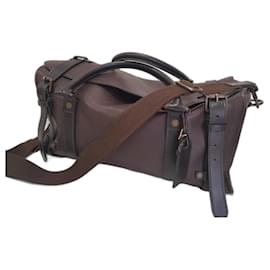 Louis Vuitton-Louis Vuitton Utah Leather Commanche 55 Travel Bag duffle-Dark brown