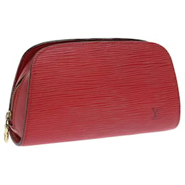 Louis Vuitton-LOUIS VUITTON Astuccio Epi Dauphine PM Rosso M48447 LV Aut 56835-Rosso