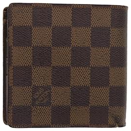 Louis Vuitton-LOUIS VUITTON Damier Ebene Portefeuille Marco Bifold Wallet N61675 LV Auth 56642-Otro