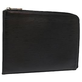 Louis Vuitton-Bolsa clutch LOUIS VUITTON Epi Pochette Jules preta Autenticação de LV 56360-Preto