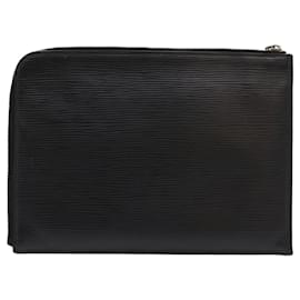Louis Vuitton-LOUIS VUITTON Epi Pochette Jules Clutch Bag Black LV Auth 56360-Black