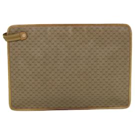 Gucci-GUCCI Micro GG Canvas Web Sherry Line Clutch Bag PVC Leather Beige Auth th4109-Red,Beige,Green