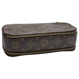 Louis Vuitton-LOUIS VUITTON Monogram Trousse Brush GM Cosmetic Pouch M47505 LV Auth 56446-Monogram