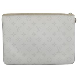 Louis Vuitton-LOUIS VUITTON Monogram White Zipped Pouch GM Clutch Bag M68310 LV Auth 56943-Monogram