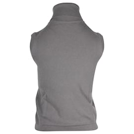 authentic Hermes Sleeveless Turtleneck Sweater Grey