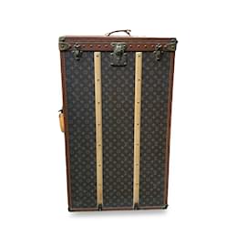Louis Vuitton-Vintage Monogram Suitcase Wardrobe Trunk 90 x 26-Brown