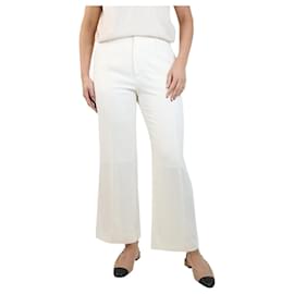 Chloé-Pantaloni color crema a gamba dritta - taglia UK 14-Crudo