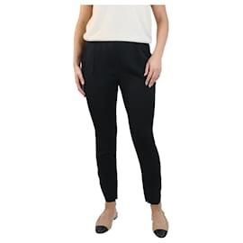 Vionnet-Black silk pocket trousers - size UK 14-Black