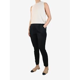 Vionnet-Black silk pocket trousers - size UK 14-Black