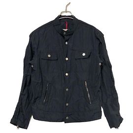 Moncler M65 Jacket Navy Blue Cotton Nylon Navy blue