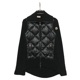 Moncler Knit Switching Down Cardigan Black Black