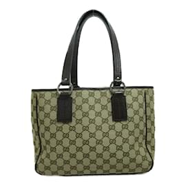 Gucci-GG Canvas Tote Bag 113019-Braun