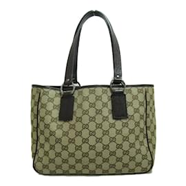Gucci-GG Canvas Tote Bag 113019-Brown