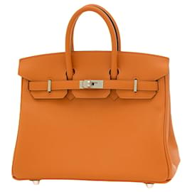 Hermès-HERMES BIRKIN 25-Arancione