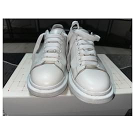 Alexander Mcqueen-Leather and suede-White