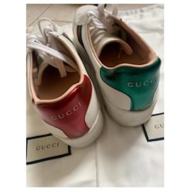 Gucci-Talla de zapatilla con plataforma Gucci Ace 40-Blanco
