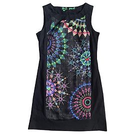 Robe mini sans manches Desigual multicolore Noir Multicolore