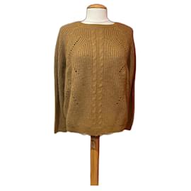 Maglione Ikks Cammello in Cashmere Seta Lana Cammello