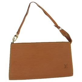 Louis Vuitton-LOUIS VUITTON Epi Pochette Accessoires Pouch Brown M52953 LV Auth bs9620-Brown