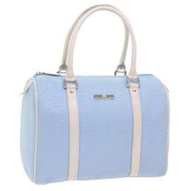 Balenciaga-BALENCIAGA Boston Bag Lona Azul Claro Auth bs9509-Azul claro