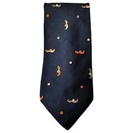 Salvatore Ferragamo-Tie-Navy blue