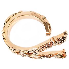 Versace Bague Big V Or Plaqué Or 13 Doré
