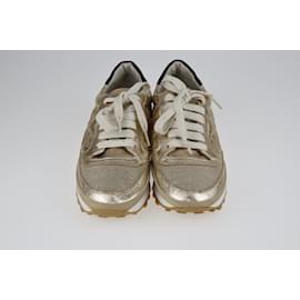 Brunello Cucinelli-Gold Sneakers/Trainers in Gold-Golden
