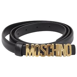 Moschino Schwarzer Logo-Gürtel Schwarz