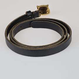 Gucci-Cintura sottile con fibbia leone nero-Nero