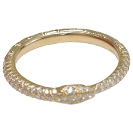 Gucci-18K Gold Ouroboros Diamond Snake-Golden
