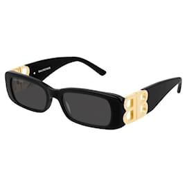 Balenciaga-occhiali da sole  unisex Balenciaga BB0096S-Nero,Gold hardware