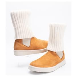 Autre Marque-Ankle Boots-Brown,White