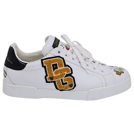 Dolce & Gabbana Nouvelles baskets Portofino DGLimited en cuir blanc Blanc