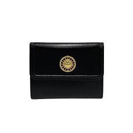Versace Leather Medusa Trifold Wallet Black