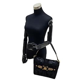 Versace-Leather Medusa Handbag-Black