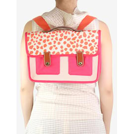 Hermès-Multi printed children's canvas backpack-Multiple colors