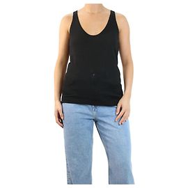 Bottega Veneta Schwarzes Kaschmir-Tanktop – Größe UK 6 Schwarz