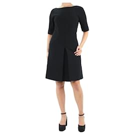 Fendi-Black short-sleeved wool dress - size UK 10-Black