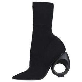 Burberry Schwarze Kimberley-Mesh-Stiefel mit geformtem Absatz – Größe EU 37 Schwarz