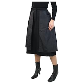 Prada-Jupe patchwork en nylon noir - taille UK 8-Noir